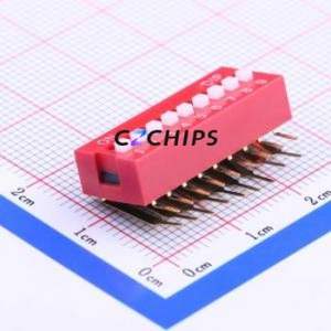 DA-09RP DIP Switch Through hole Component (THT) Switch Flat Toggle, Raised Type Single Pole Single Throw 9-Bit 2.54mm - Product Image 1