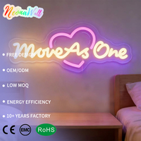 Neonawall Enseigne néon personnalisée OEM ODM Move As One, enseigne néon LED, décoration murale pour la maison, mariage, fête, studio, anniversaire, cadeaux de fêtes