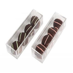 Small <strong>Clear</strong> Acrylic Display Case Square Cube Storage Candy Box Acrylic Chocolate Box with Lid <strong>Rectangular</strong> Boxes for Wedding - Product Image 1