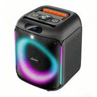 Enceinte Cube Simple 6 Pouces 30W pour Karaoké avec Micro Sans Fil, Bluetooth, TWS, Écran, USB, TF, FM, Télécommande – Idéale pour Fêtes à Domicile, Fêtes de Famille, Cadeau