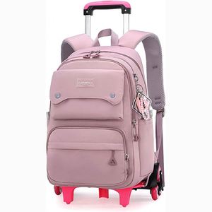Mochila escolar con ruedas de calidad, muestra gratuita, para niñas, impermeable, material de lujo, estilo moderno, con ruedas tipo trolley. - Product Image 6