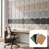 Panneau acoustique en feutre 100% PET, panneau absorbant le son, à coller ou à fixer, pour la maison, le bureau, l'usine, le home cinéma