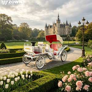 Carroza Eléctrica Turística de 4 Ruedas con Batería, Estilo Vintage, para Parques, Lugares Turísticos y Ceremonias de Boda - Product Image 1