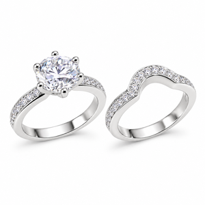 Set di Anelli a Sei Punte per Donne, Anello Minimalista alla Moda, Elegante Combinazione di Gioielli per le Dita - Product Image 1