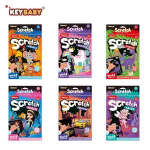 Keybaby Personalizzato 2025 Libro di Carte da Grattare Fai-da-Te Anime Animali Magia Pittura Arte Carta Nera da Grattare per Giocattoli da Disegno per Madri e Bambini - Product Image 1