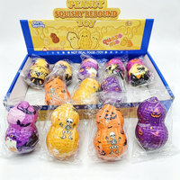 Jouet Squishy Cacahuète 2026 Nouveau Design Halloween en PU à Rebond Lent Certifié ASTM Anti-Stress Sensoriel Personnalisable