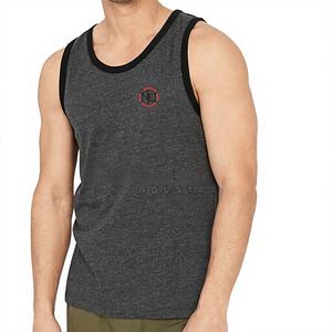 Vente directe usine – Débardeur tricoté décontracté pour homme de haute qualité, 100 % coton, respirant, écologique, séchage rapide, idéal pour la gym et l'exercice - Product Image 1