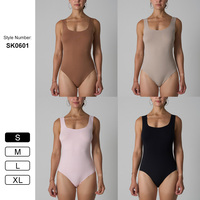 SK0601 Body sculptant sans coutures pour femme, style euro-américain, sexy, uni, très extensible, au-dessus du genou, effet push-up fessier, en nylon