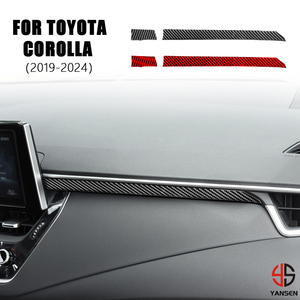 Fibra de carbono para <span class=keywords><strong>Toyota</strong></span> <span class=keywords><strong>Corolla</strong></span> 2019 2020 <span class=keywords><strong>2021</strong></span> 2022 2023 2024 Panel de tira de copiloto de coche accesorios de ajuste <span class=keywords><strong>Interior</strong></span> - Product Image 1