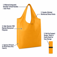Sacs de courses pliables colorés personnalisés avec logo d'usine, sacs de transport réutilisables pour l'épicerie, vente en gros pour promotion et cadeaux