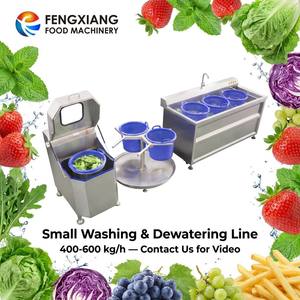 Máquina de Lavado y Deshidratación de Frutas y Verduras de Acero Inoxidable a Pequeña Escala, Limpiador de Alimentos, Secador Centrífugo 400-600kg/h - Product Image 1