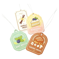Distributeur promotionnel de désodorisants en papier parfumés aux fruits pour voiture, carte parfumée suspendue pour décoration automobile