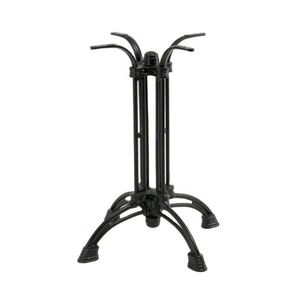 WEKIS Large Cross Frame Pedestal Coffee Table Base Traditional <b>Cast</b> Iron Kitchen Black Finish for Dining Outdoor Living Room Use - Product Image 1