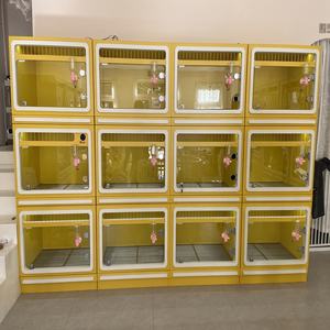 Heavy Indoor Houten Kooi Voor Huisdieren Met Glazen Elegante <span class=keywords><strong>Kennel</strong></span> Met Dierenthema En Whelpping Box Voor Honden, Perfecte Huisdiermeubels - Product Image 3