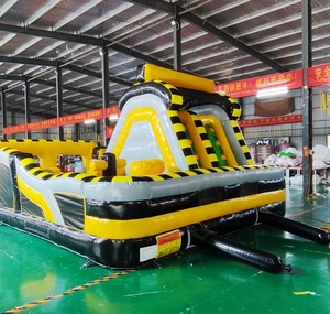 Nhà máy sản xuất trò chơi bơm hơi lâu đài Inflatable Trampoline trượt trở ngại kết hợp - Product Image 6