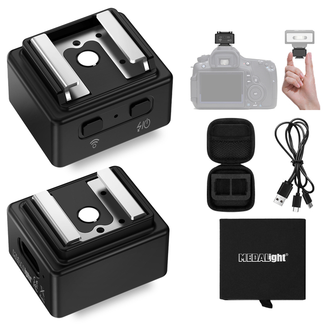 Medalight 2.4G Wireless Camera Flash Trigger Transmitter & Receiver Kit for Fuji Olympus Pentax (Model WF1)