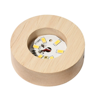 Support de Présentation en Résine pour Boule de Cristal en Forme de Cercle Illusion Personnalisé, avec LED USB et Veilleuse en Bois Blanc Chaud, Vente en Gros