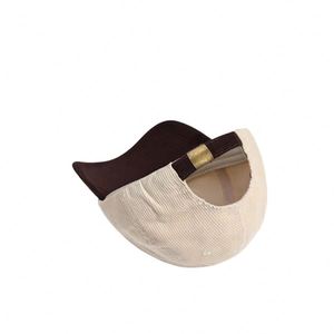 Nouvelle Casquette de Baseball Rétro 1998 en Velours Côtelé Bicolore, Style Unique avec Lettres Décoratives, Unisexe pour Tenues Quotidiennes Décontractées et Urbaines - Product Image 3