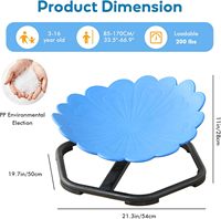 Chaise pivotante sensorielle bleue pour enfants autistes, TDAH, tout-petits, chaise à bascule pour l'entraînement de la coordination corporelle, jouets en caoutchouc et plastique