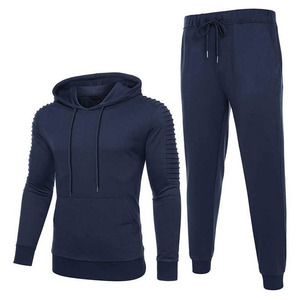 Casual Wear <b>Men</b> Regular Fit Eco-Friendly Printed Quick Dry Breathable Midweight Polyester/Cotton Pullover Hoodie <b>Trouser</b> Set - Product Image 4