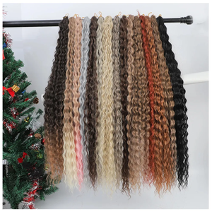 <span class=keywords><strong>Ariel</strong></span> Jessica Katrine Monica Crochet Synthetic Water Wave Braiding Hair Extension Loose Deep Wave Synthetic Curly Wave Twist - Product Image 5