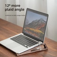 Support pour ordinateur portable en bois massif, design surélevé dissipant la chaleur, support de bureau portable, support vertical, organisateur Apple/Lenovo