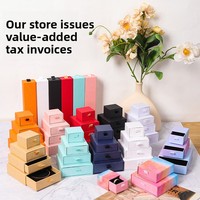 Boîte à bijoux rectangulaire en carton style INS en stock avec emballage personnalisé pour boucles d'oreilles, colliers, bagues, badges - Vente transfrontalière