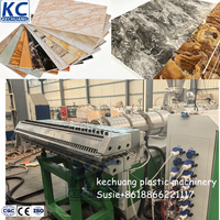 Machine à fabriquer des feuilles de marbre artificiel en PVC UPVC KC Plastic Machinery, ligne de production de feuilles UV, machine à fabriquer des feuilles de marbre en PVC
