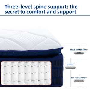 Matelas à ressorts en <span class=keywords><strong>mousse</strong></span> à mémoire de forme moderne, design sans ressorts, mobilier de chambre à coucher, épaisseur 25 cm, protection des bords, fermeté moyenne, vente chaude - Product Image 3