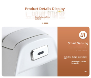 Vente en gros, urinoir mural en céramique Wc toilette hommes salle de bain urinoir mural sans eau pour hommes - Product Image 5