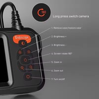 Endoscope industriel T67, écran 4,3'', inspection de tuyaux de voiture, endoscope de canalisation, objectif 8 mm, câble de 2 m, caméra de plomberie étanche, serpent