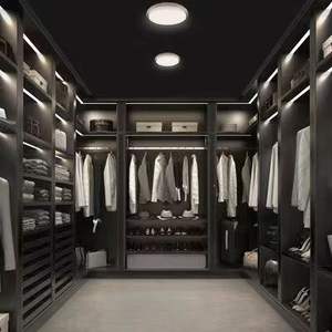 Système d'organisation de dressing moderne, multifonctionnel, gain de place, armoire à vêtements, design personnalisé, nouveau design, bois, verre, chambre à coucher, hôtel - Product Image 3