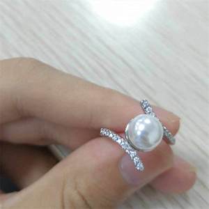 Anello Minimalista Effetto Perla per Donne, Elegante Anello di Tendenza, Accessorio Regalo per Uso Quotidiano - Product Image 2