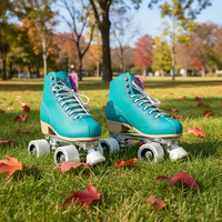 Chaussures à roulettes hautes pour adultes de style traditionnel, élégantes, à quatre roues, imperméables, avec roulements ABEC-7, maille respirante, lumineuses