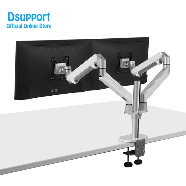 OL-2Z Full Motion Aluminum Monitor Holder Dual Desktop 17-32 Inch Monitor Mount Arm with Gas Spring Load 2-9Kgs New Stock