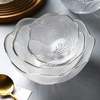 Bol de service moderne en verre festonné pour apéritifs, collations, bonbons, buffet de mariage, décoration de table de fête, plat à nourriture transparent