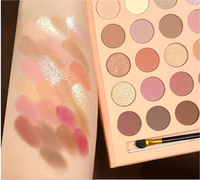 Vente en gros 25 couleurs palette d'ombres à paupières de Noël livre d'ombres à paupières palette d'ombres à paupières à haute teneur en pigments marque privée