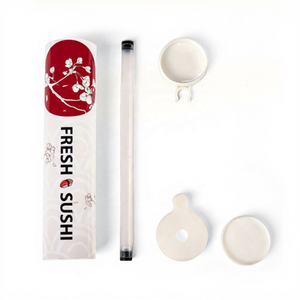 Emballage à emporter écologique personnalisé en papier kraft de qualité alimentaire pour sushi avec tube à sauce, riz, sashimi, <span class=keywords><strong>pizza</strong></span>, pain - Product Image 2