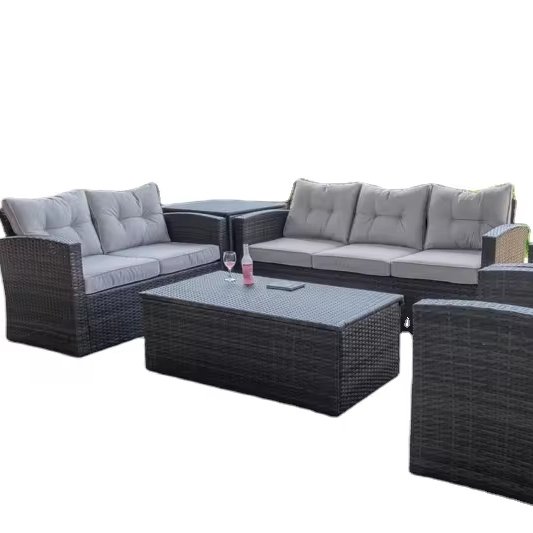Modern Chairs Restaurant Outdoor Wicker Dining Chair Table Sets Garden Patio Set Outdoor Furniture Rattan