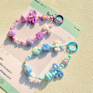 Llavero de cuentas pintado a mano con diseño de dibujos animados, estilo caja sorpresa, <span class=keywords><strong>correa</strong></span> para teléfono, cadena extensible para bolso, amuleto multiusos para teléfono - Product Image 3