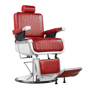 2026 LUXMARS High Quality All <b>Black</b> Barber <b>Chair</b> Synthetic <b>Leather</b> with Wheels for Tall Barbers - Product Image 4