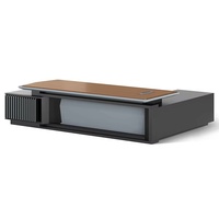 Bureau de direction en forme de L en panneaux de bois écologiques modernes de haute technologie, personnalisable, extensible, garantie 6 ans, usage commercial