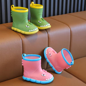 Bottes <span class=keywords><strong>de</strong></span> <span class=keywords><strong>pluie</strong></span> imperméables en PVC antidérapantes pour garçons et filles, motif dinosaure <span class=keywords><strong>de</strong></span> dessin animé, mi-longues, vente en gros - Product Image 6