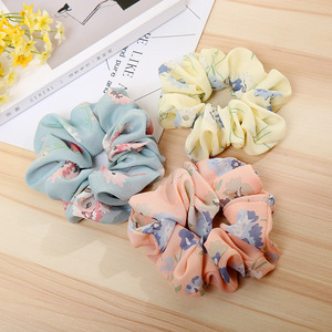 Mujeres grandes flores de gasa Scrunchies pelo <span class=keywords><strong>arco</strong></span> de pelo de cola de caballo titular envío gratis - Product Image 1