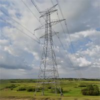 Tour de transmission en acier profilé en forme de papillon, galvanisée à chaud, pour réseau électrique haute tension