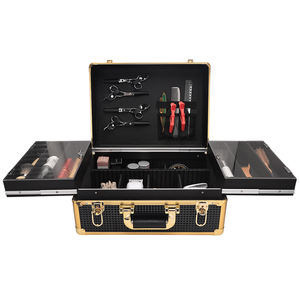 <span class=keywords><strong>Valise</strong></span> <span class=keywords><strong>de</strong></span> voyage portable pour barbier avec serrure mallette en aluminium durable transportant une mallette à outils pour barbier - Product Image 2