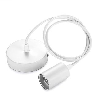 Đèn treo trần tự làm trang trí nhà cửa, đế đèn <span class=keywords><strong>E27</strong></span> kèm dây, đèn thả trần hút chân không cho phòng khách - Product Image 3