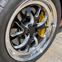 Jantes forgées monobloc à déport profond de 18, 19, 20 pouces, 5*114.3 5*120, noires avec lèvre usinée, pour voitures particulières Camaro F-150 Challenger