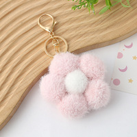 Porte-clés mini-peluche fleur 2026, pendentif de sac mignon en forme de jouet en peluche, vente chaude