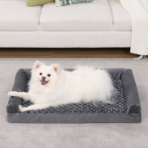 Medium Large XL Eco-Friendly <strong>Dog</strong> <strong>Bed</strong> U-<strong>Shaped</strong> Pet <strong>Sofa</strong> Removable Washable Rose Velvet Kennel Sponge Four Seasons Warm Kennel for - Product Image 2